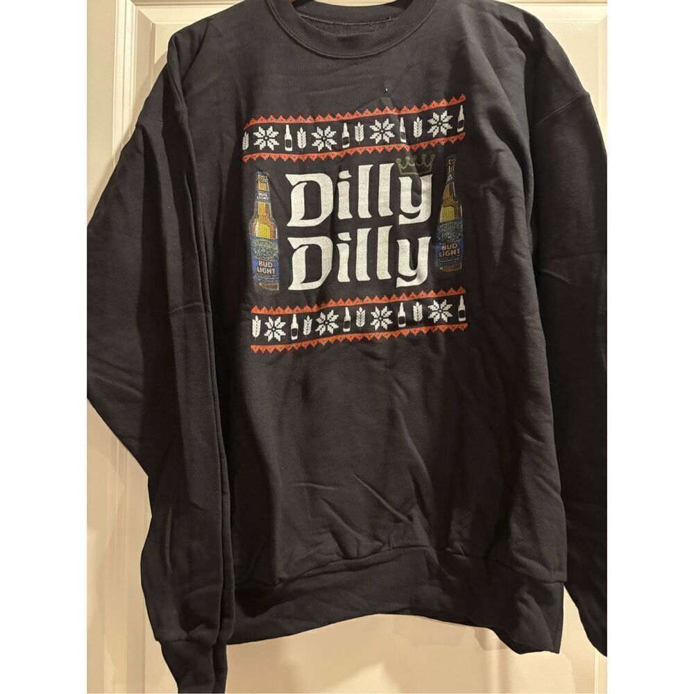 Dilly Dilly Bud Light Christmas Sweatshirt size Large